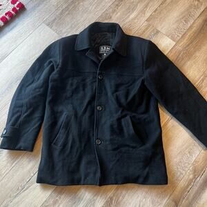 RBM OUTDOOR COLLECTION Men's Wool Blend Button Front Jacket Size M In Black